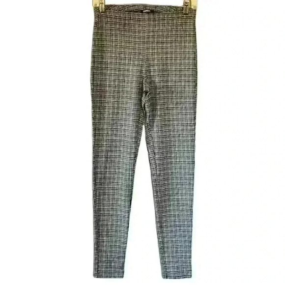Vintage Express Black and White Checked Leggings, size XS - Picture 3 of 4